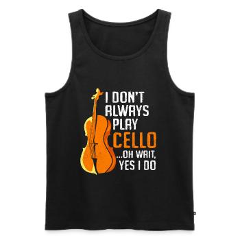 Cello - Männer Premium Bio Tank Top - Schwarz - Vorne - Michal (187cm)