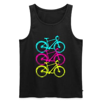 Bicycle Rider Bike Tour Cycling Road Bike Bike - Men's Premium Organic Tank Top - black - Front - Michal (187cm)