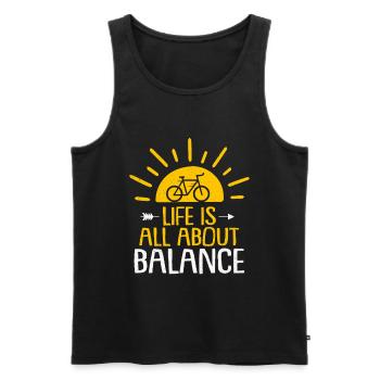 Bicycle - Men's Premium Organic Tank Top - black - Front - Michal (187cm)