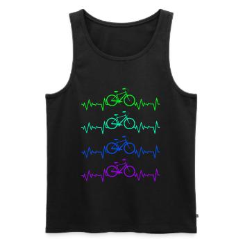 Bicycle - Men's Premium Organic Tank Top - black - Front - Michal (187cm)