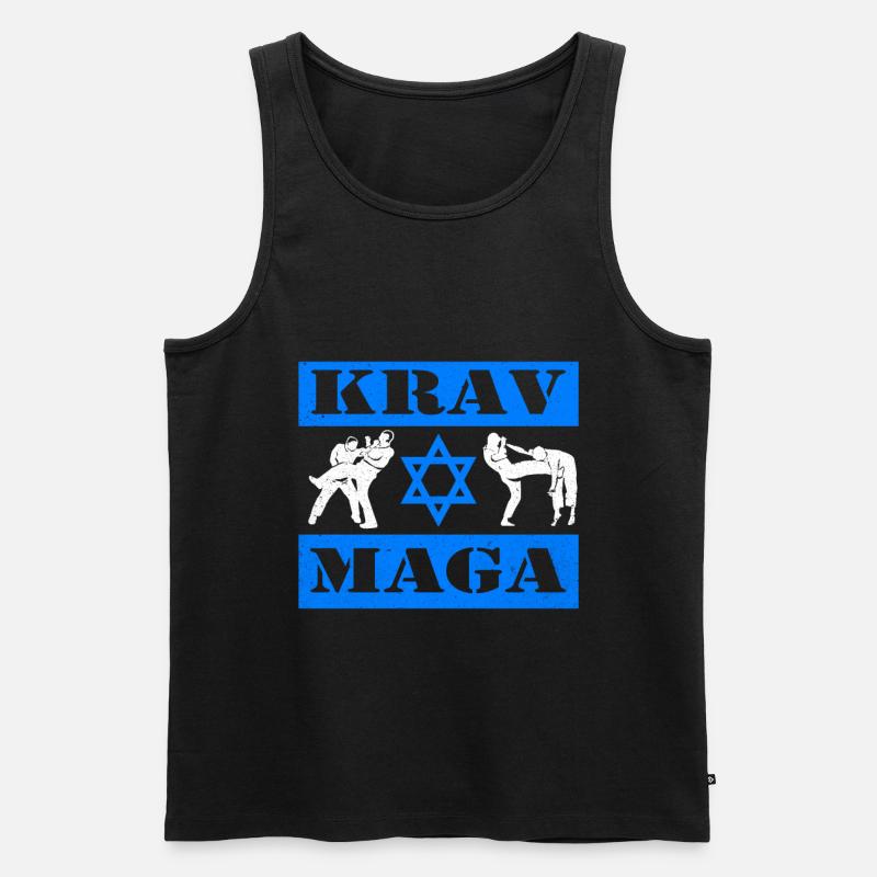 Krav Maga - Männer Premium Bio Tank Top - Schwarz