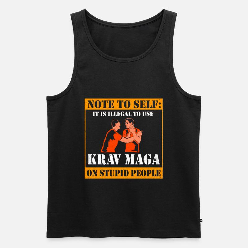 Krav Maga - Männer Premium Bio Tank Top - Schwarz