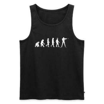 Evolution Biathlon - Débardeur bio Premium Homme - noir - Devant - AI Model Male 178 light (178cm)