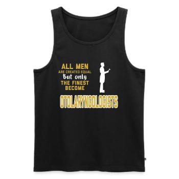 Funny Otolaryngologist Shirt - Männer Premium Bio Tank Top - Schwarz - Vorne - Michal (187cm)