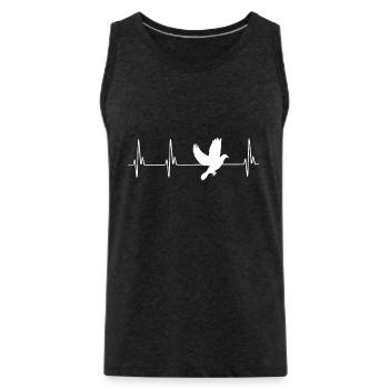 Dove ECG - Men's Premium Organic Tank Top - charcoal grey - Front - Alexander (188cm)