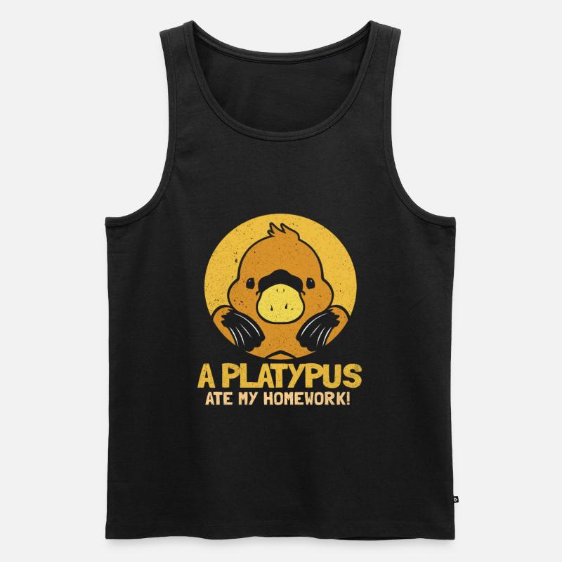 Schnabeltier - Männer Premium Bio Tank Top - Schwarz