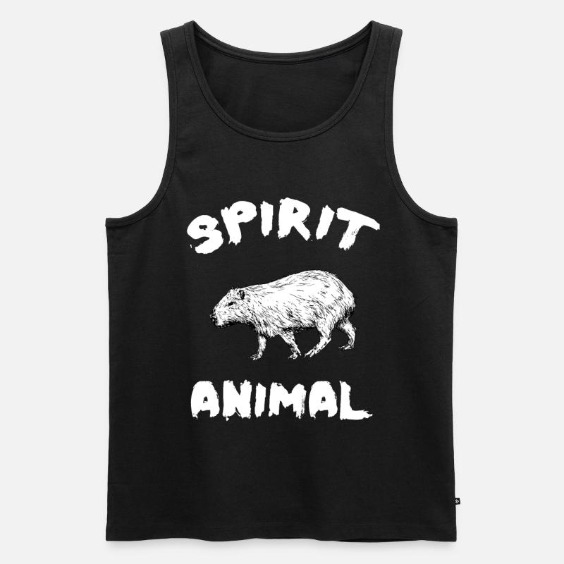 CAPYBARA - Männer Premium Bio Tank Top - Schwarz