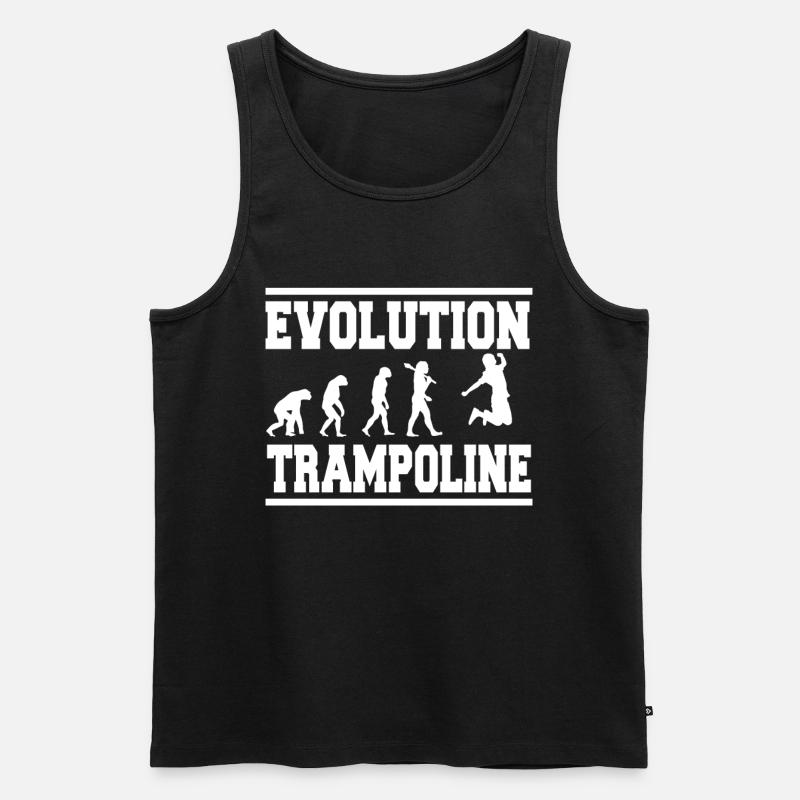 Evolution Trampoline - Männer Premium Bio Tank Top - Schwarz