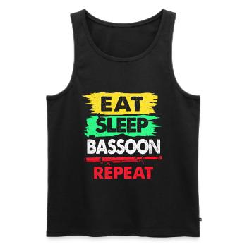 Bassoon - Men's Premium Organic Tank Top - black - Front - AI Model Male 178 light (178cm)