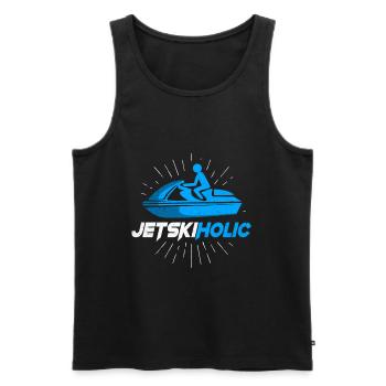 Jetski - Männer Premium Bio Tank Top - Schwarz - Vorne - AI Model Male 178 light (178cm)