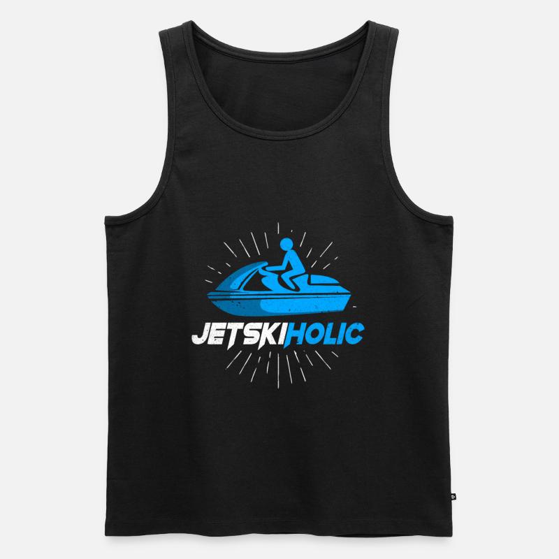 Jetski - Männer Premium Bio Tank Top - Schwarz