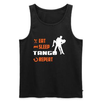 EAT SLEEP TANGO - Tango Shirt - Men's Premium Organic Tank Top - black - Front - AI Model Male 178 light (178cm)