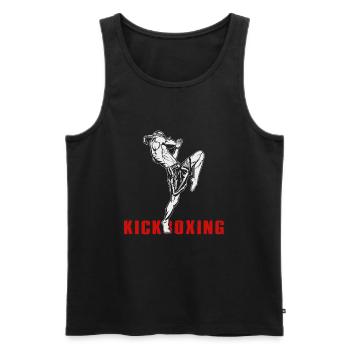 Kickboxer Kickboxen - Männer Premium Bio Tank Top - Schwarz - Vorne - AI Model Male 178 light (178cm)