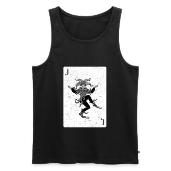 Joker Pokerface Casino - Männer Premium Bio Tank Top - Schwarz - Vorne - Michal (187cm)