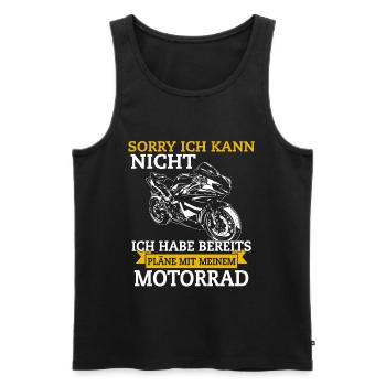 Sorry I can not motorcycle biker - Men's Premium Organic Tank Top - black - Front - Michal (187cm)