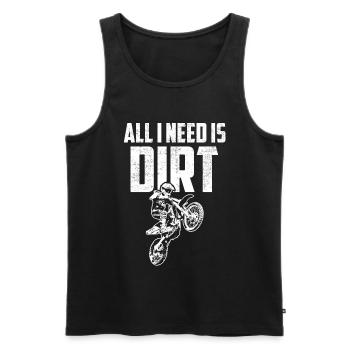 Motocross Biker Motorcycle - Men's Premium Organic Tank Top - black - Front - Michal (187cm)