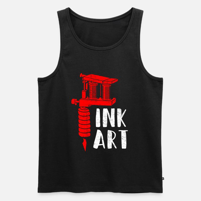 Tattoo Kunst Tattoo Studio - Männer Premium Bio Tank Top - Schwarz