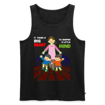 Lehrer Kindergarten Erzieher - Männer Premium Bio Tank Top - Schwarz - Vorne - Michal (187cm)