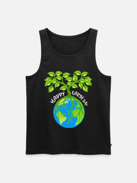 Eco-Friendly Earth Friend T-Shirt - Men's Premium Organic Tank Top - black