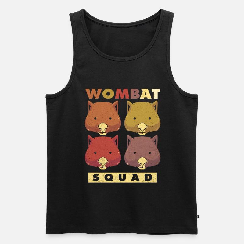 Wombat - Männer Premium Bio Tank Top - Schwarz