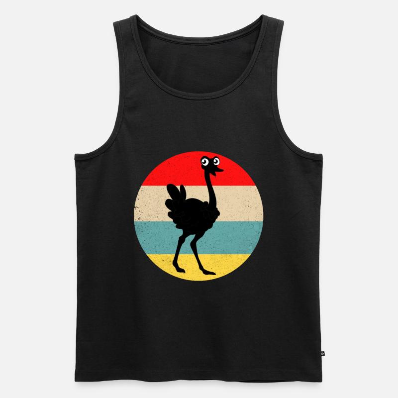 Strauß - Männer Premium Bio Tank Top - Schwarz