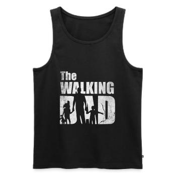 Vatertag The Walking Dad - Männer Premium Bio Tank Top - Schwarz - Vorne - Michal (187cm)