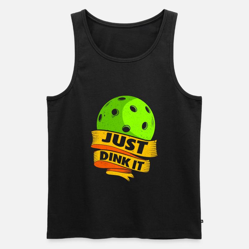 Pickleball - Männer Premium Bio Tank Top - Schwarz