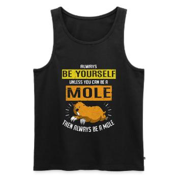 Maulwurf - Männer Premium Bio Tank Top - Schwarz - Vorne - AI Model Male 178 light (178cm)