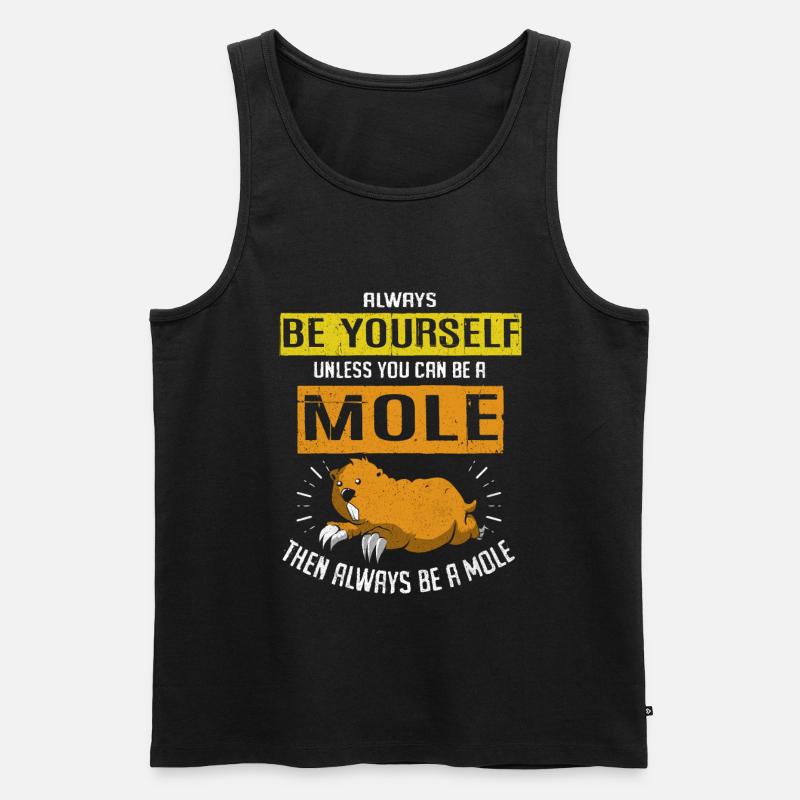 Maulwurf - Männer Premium Bio Tank Top - Schwarz