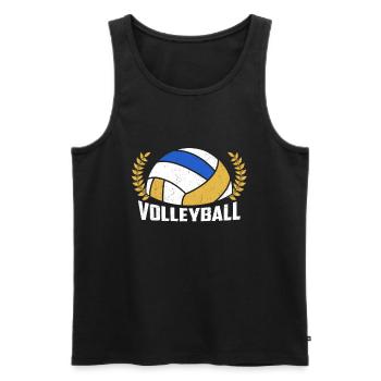Sports de volleyball - Débardeur bio Premium Homme - noir - Devant - Michal (187cm)