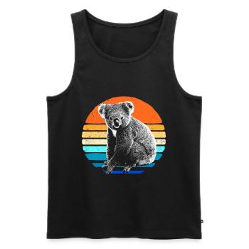 Koala - Débardeur bio Premium Homme - noir - Devant - AI Model Male 178 light (178cm)