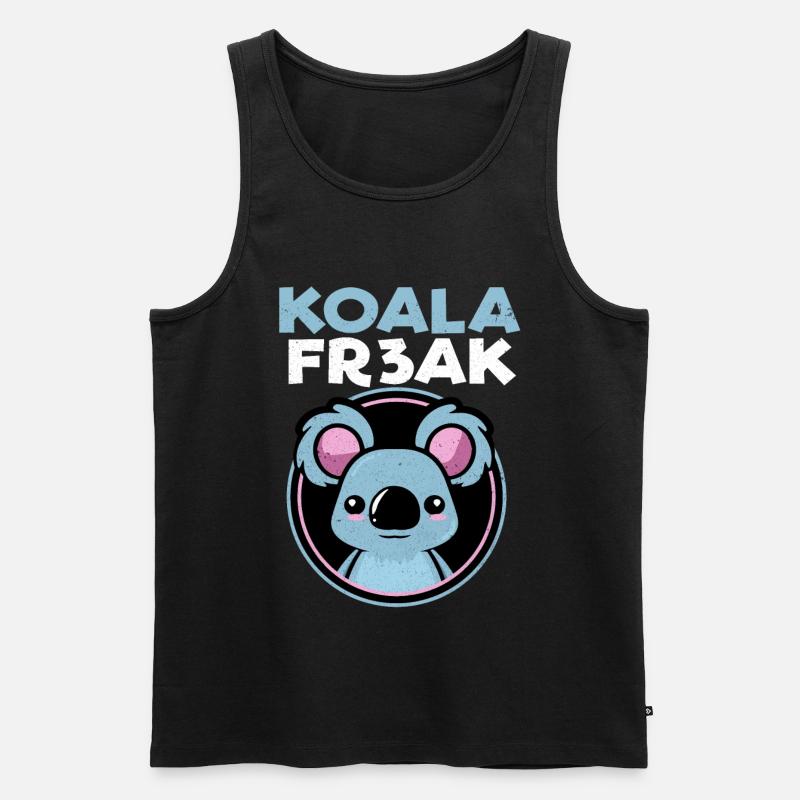 Koala - Männer Premium Bio Tank Top - Schwarz