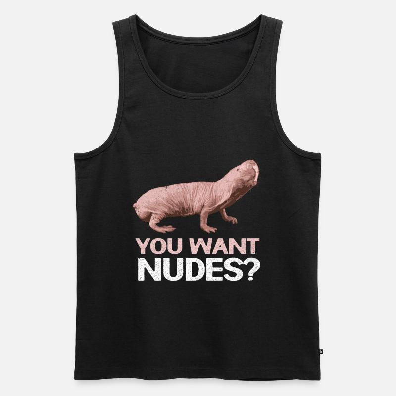 Nacktmull - Männer Premium Bio Tank Top - Schwarz