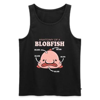 Blobfish - Men's Premium Organic Tank Top - black - Front - AI Model Male 178 light (178cm)