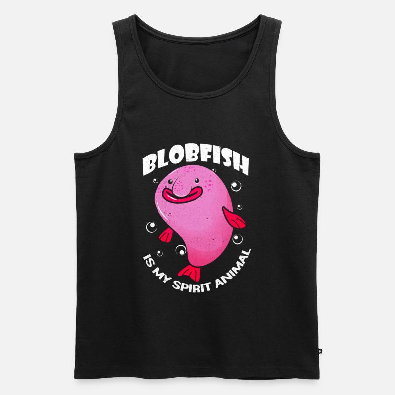 Blobfisch - Männer Premium Bio Tank Top - Schwarz
