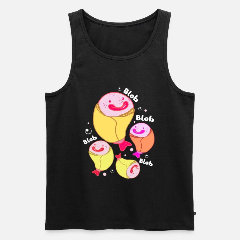 Blobfisch Tiefsee Grumpy Introvertiert Geschenk - Männer Premium Bio Tank Top - Schwarz
