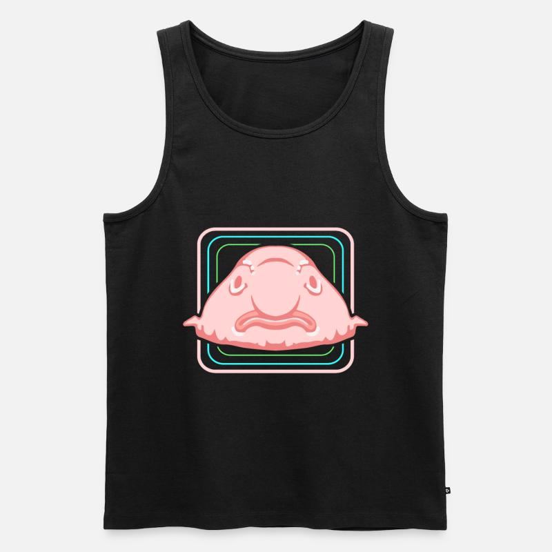 Blobfisch Tiefsee Grumpy Introvertiert Geschenk - Männer Premium Bio Tank Top - Schwarz