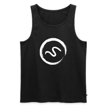 Worm - Men's Premium Organic Tank Top - black - Front - AI Model Male 178 light (178cm)