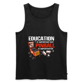 Pinball Pinball Pinball Machine Pinball Lever Game - Men's Premium Organic Tank Top - black - Front - AI Model Male 178 light (178cm)