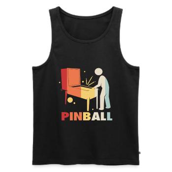 Pinball Pinball Pinball Machine Pinball Lever Game - Men's Premium Organic Tank Top - black - Front - AI Model Male 178 light (178cm)