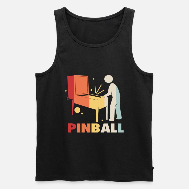 Flipper Pinball Flipperautomat Flipperhebel Game - Männer Premium Bio Tank Top - Schwarz
