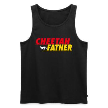 Cheetah Father - Männer Premium Bio Tank Top - Schwarz - Vorne - AI Model Male 178 light (178cm)