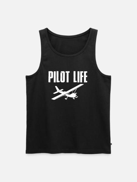 Pilot life pilot - Men's Premium Organic Tank Top - black