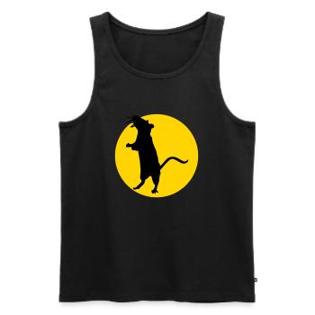 rat and moon - Men's Premium Organic Tank Top - black - Front - AI Model Male 178 light (178cm)