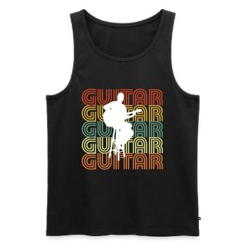 GUITAR - Männer Premium Bio Tank Top - Schwarz - Vorne - AI Model Male 178 light (178cm)