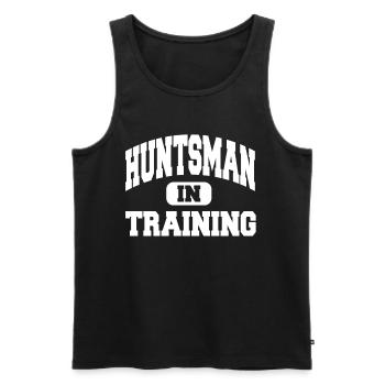 Huntsman In Training - Männer Premium Bio Tank Top - Schwarz - Vorne - AI Model Male 178 light (178cm)