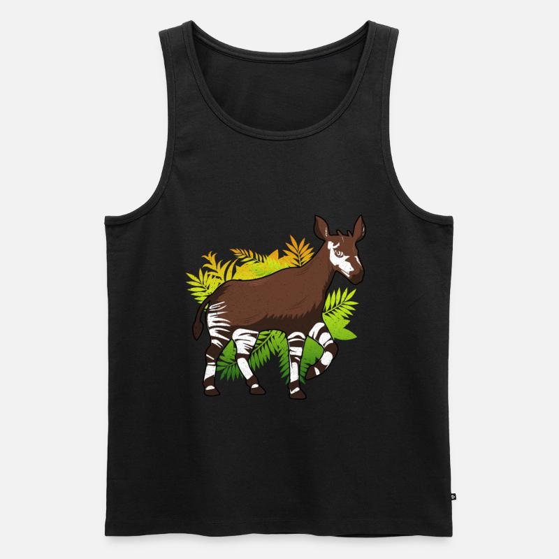 Okapi - Männer Premium Bio Tank Top - Schwarz