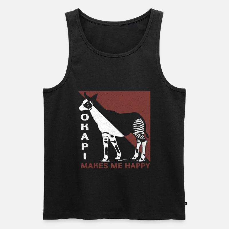 Okapi - Männer Premium Bio Tank Top - Schwarz