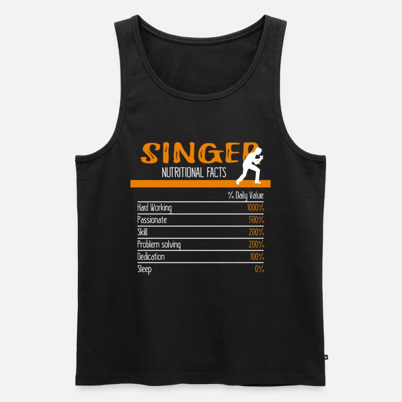 Singer Ingredients - Männer Premium Bio Tank Top - Schwarz