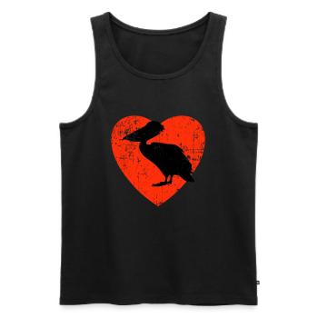Love My Pelicans Design - Men's Premium Organic Tank Top - black - Front - AI Model Male 178 light (178cm)